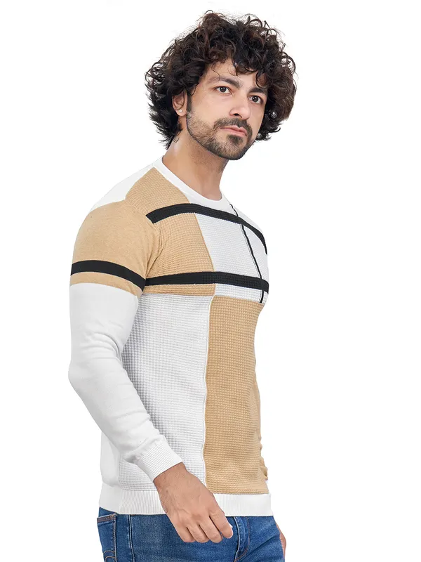 Multicolor_Cotton_Premium_Flat_Knit_Multi_Striped_Round_Neck_T-Shirt_For_Men