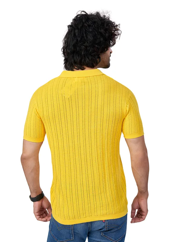 Yellow_Cotton_Solid_Premium_Flat_Knit_Polo_T-Shirt_For_Men