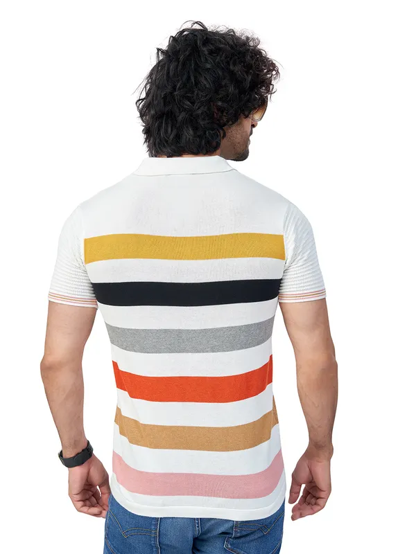 Multicolor_Cotton_Premium_Flat_Knit_Striped_Polo_T-Shirt_For_Men