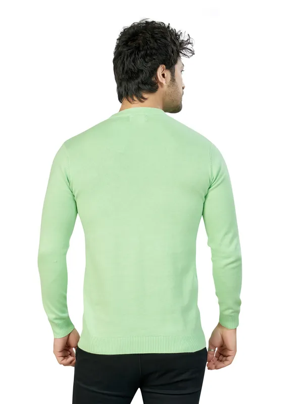 Light_Green_Solid_Premium_Knit_T-Shirt_For_Men