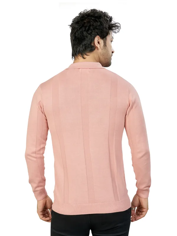 Peach_Solid_Premium_Polo_T-Shirt_For_Men
