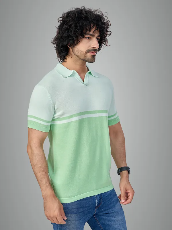 Navy_Blue_&_White_Cotton_Premium_Flat_Knit_Stripe_Polo_Half_Sleeve_T-Shirt_For_Men