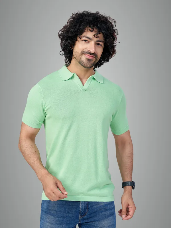 Pista_Cotton_Print_Solid_Premium_Flat_Knit_Polo_T-Shirt_For_Men