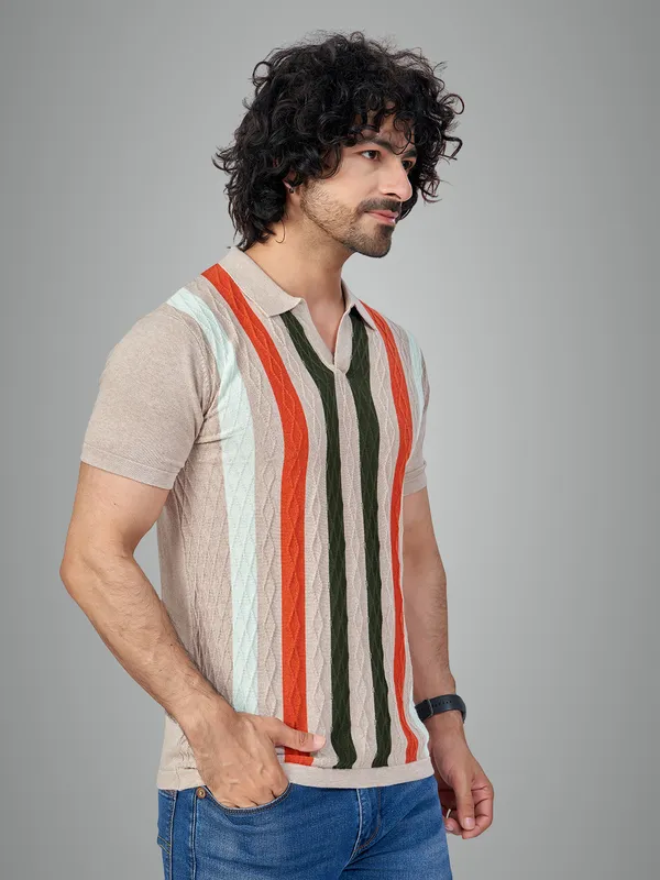 Multicolor_Cotton_Multicolor_Premium_Flat_Knit_Stripe_Polo_T-Shirt_For_Men