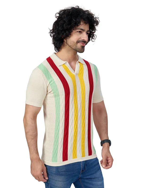 Multicolor_Cotton_Multicolor_Premium_Flat_Knit_Stripe_Polo_T-Shirt_For_Men
