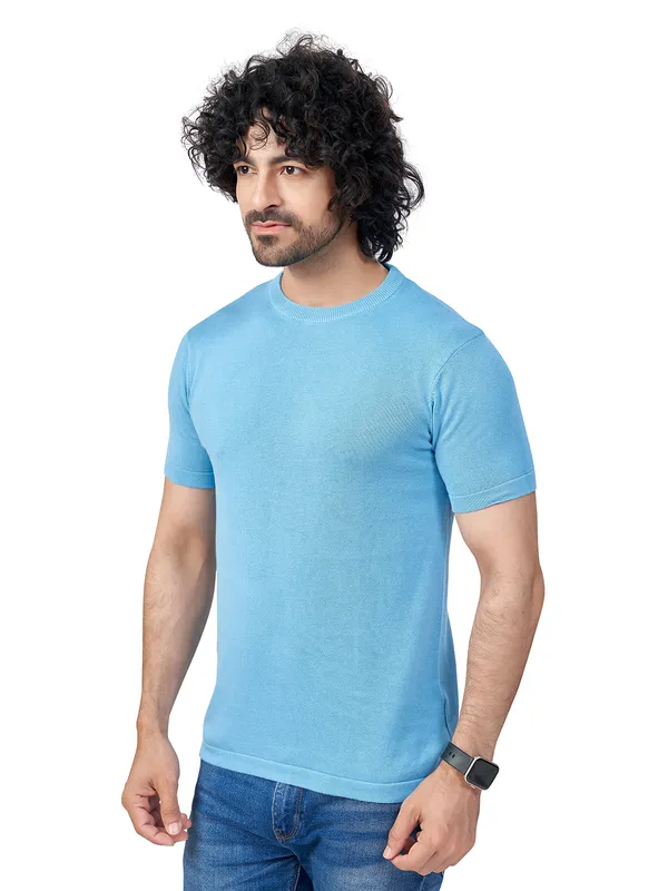 Dark_Sky_Blue_Cotton_Solid_Premium_Cotton_Round_Neck_T-Shirt_For_Men