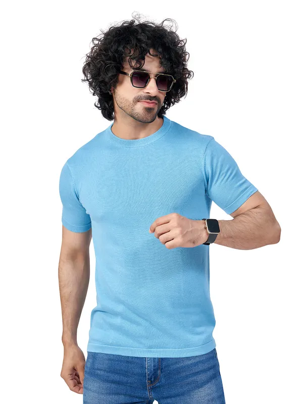 Dark_Sky_Blue_Cotton_Solid_Premium_Cotton_Round_Neck_T-Shirt_For_Men