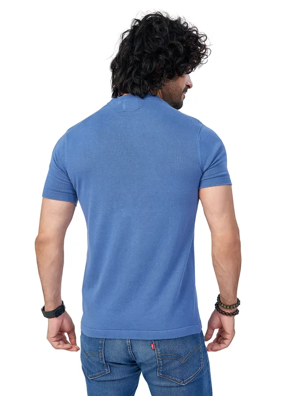 Blue_Cotton_Solid_Premium_Cotton_Round_Neck_T-Shirt_For_Men