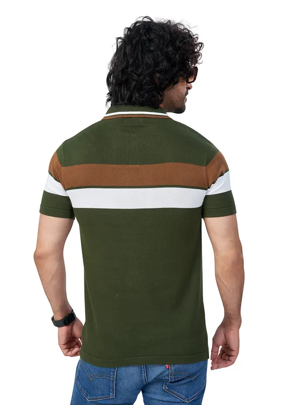 Multicolor_Cotton_Premium_Flat_Knit_Mid_Stripe_Polo_T-Shirt_For_Men