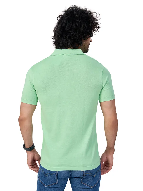 Pista_Cotton_Print_Solid_Premium_Flat_Knit_Polo_T-Shirt_For_Men