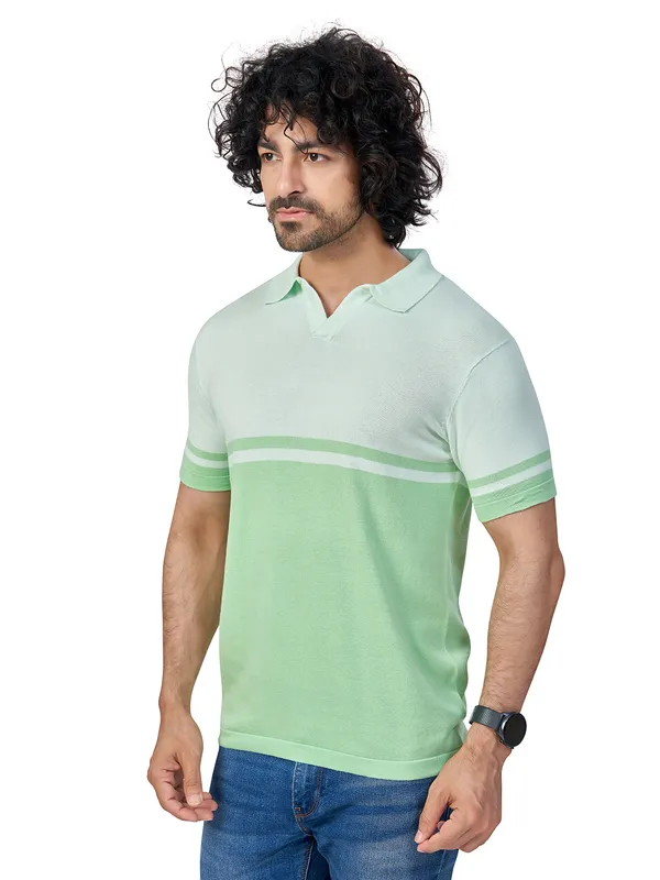 Navy_Blue_&_White_Cotton_Premium_Flat_Knit_Stripe_Polo_Half_Sleeve_T-Shirt_For_Men