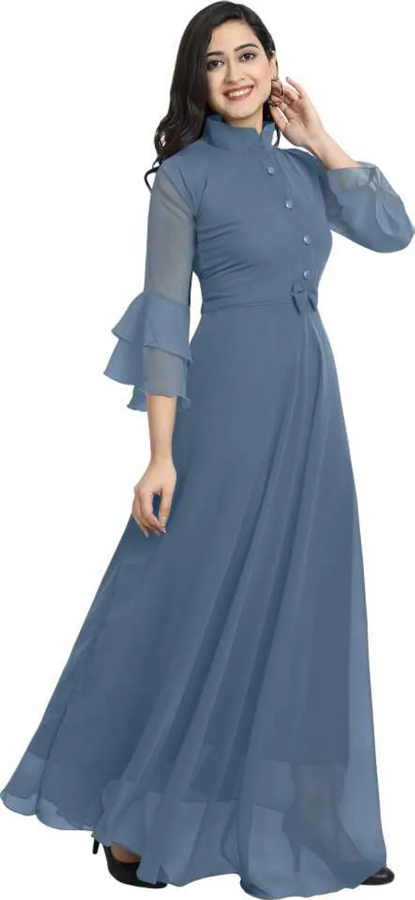 Flared/A-line_Gown_(Grey)