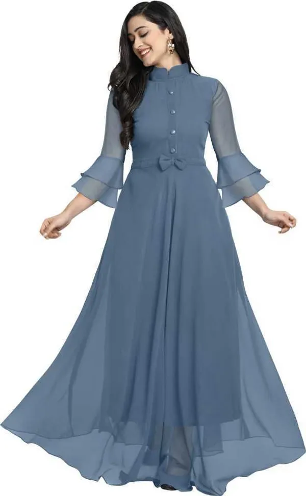 Flared/A-line_Gown_(Grey)