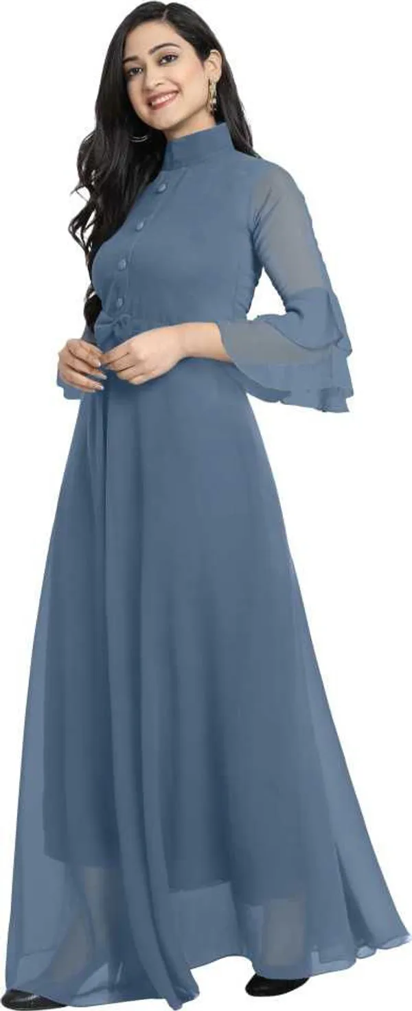Flared/A-line_Gown_(Grey)