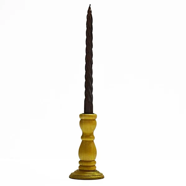 Taper_Candle_Holder_-_Elegant_Solid_Wood_Decor_Piece_(L_-_15_cm,_B_-_8_cm,_H_-_8_cm)_Ideal_for_Home_Decor,_Dining_Table_Centerpiece,_Golden_Color_Candle_Stand,_Artisan_Crafted_Candle_Holder