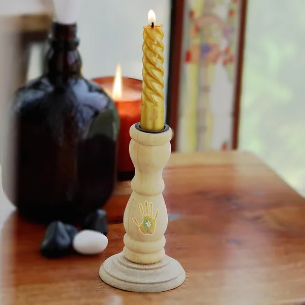 Taper_Candle_Holder_-_Elegant_Solid_Wood_Decor_Piece_(L_-_15_cm,_B_-_8_cm,_H_-_8_cm)_Ideal_for_Home_Decor,_Dining_Table_Centerpiece,_Golden_Color_Candle_Stand,_Artisan_Crafted_Candle_Holder