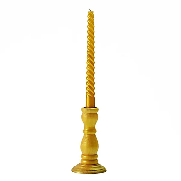 Taper_Candle_Holder_-_Elegant_Solid_Wood_Decor_Piece_(L_-_15_cm,_B_-_8_cm,_H_-_8_cm)_Ideal_for_Home_Decor,_Dining_Table_Centerpiece,_Golden_Color_Candle_Stand,_Artisan_Crafted_Candle_Holder