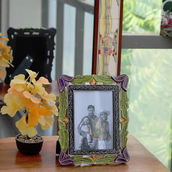Multicolor_Embossed_Carved_Photo_Frame_Designer_-_Purple_5X7_Inch_For_Gift_And_Decor_|Gift_For_Sister,_Brother,_Mother,_Father