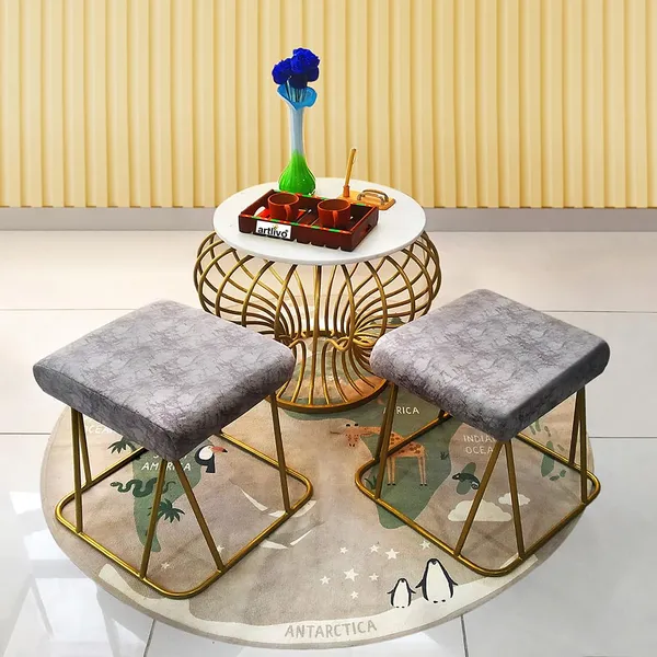 Grey_Perfect_Posture_Iron_Poufs_&_Ottomans_Stool_Set_Of_2_|For_Gift|For_Decor|For_Occasion|For_Birthday|For_Wedding
