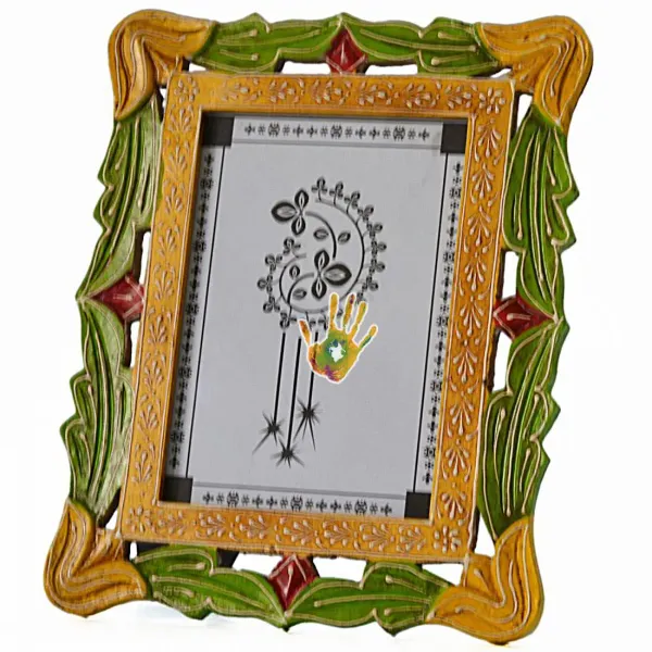 EMBOSSED_Carved_Photo_Frame_-_Green_-_5x7"