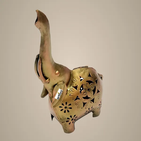 Golden_Elephant_Tea_Light_Holder