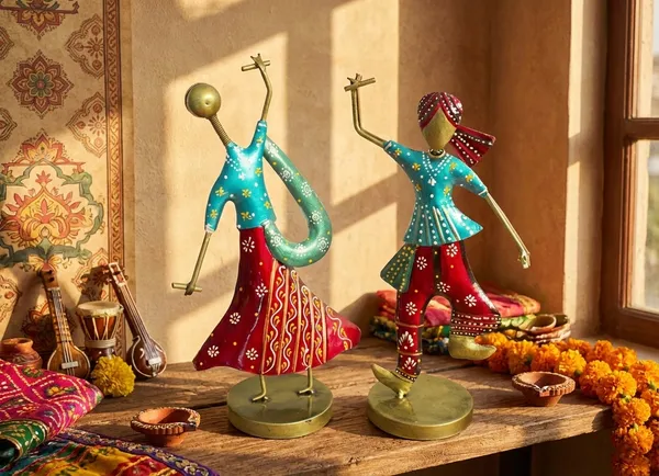 Dancing_Dandiya_Couple_Showpiece_–_Multicolor_–_Set_of_2