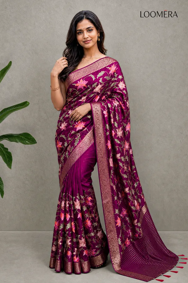 Purple_Soft_Silk_Saree_With_Floral_Resham_Work