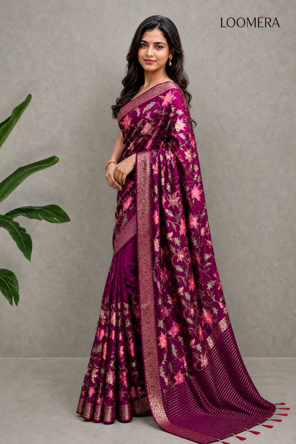 Purple_Soft_Silk_Saree_With_Floral_Resham_Work