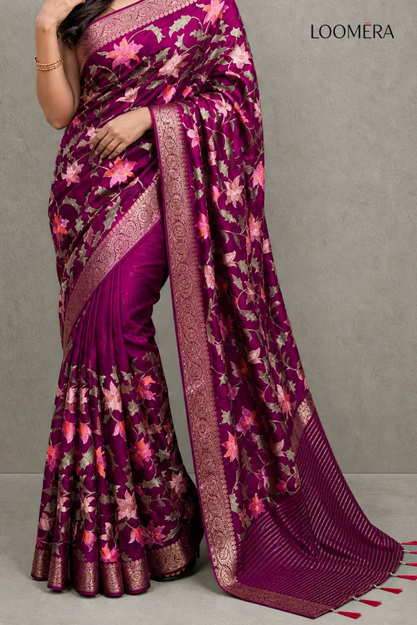 Purple_Soft_Silk_Saree_With_Floral_Resham_Work