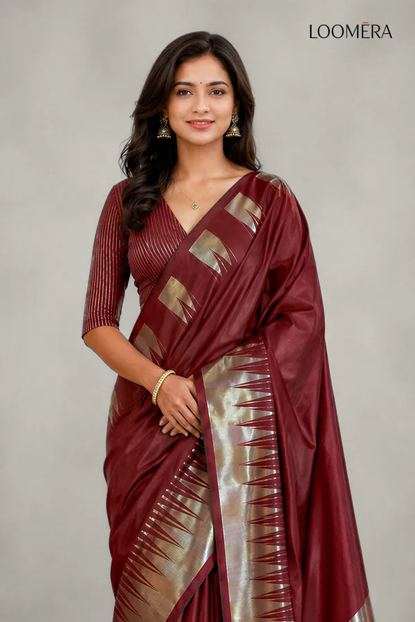 Dark_Maroon_Soft_Silk_Saree