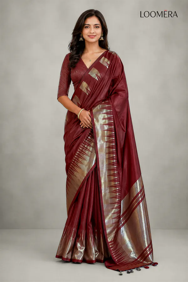 Dark_Maroon_Soft_Silk_Saree