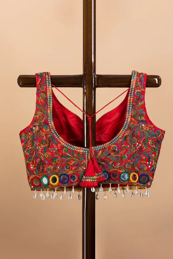 Red_Blouse_With_Kutch_Embroidery_Work