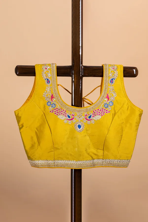 Golden_Yellow_Embroidered_U_Neck_Fancy_Blouse