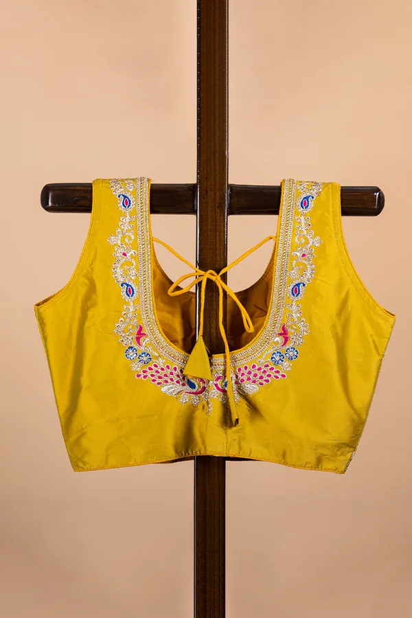 Golden_Yellow_Embroidered_U_Neck_Fancy_Blouse