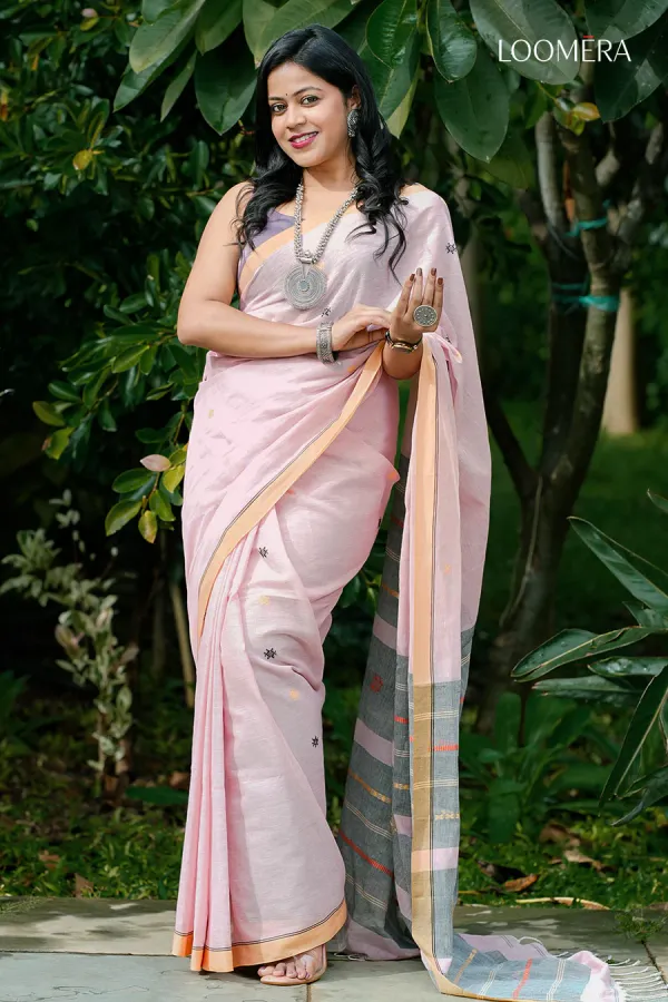 Baby_Pink_Pure_Bengal_Handloom_Cotton_Saree