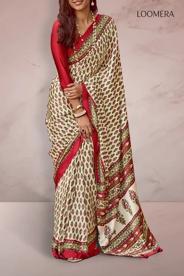 Beige_Gajji_Modal_Silk_Saree