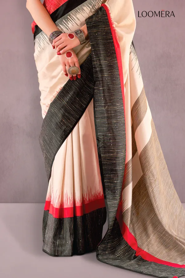 Beige_Saree_with_Red_and_Black_Border