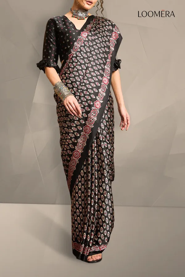 Black_Gaji_Modal_Silk_Saree_with_Ajrakh_Design