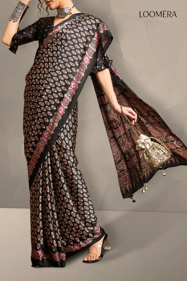 Black_Gaji_Modal_Silk_Saree_with_Ajrakh_Design