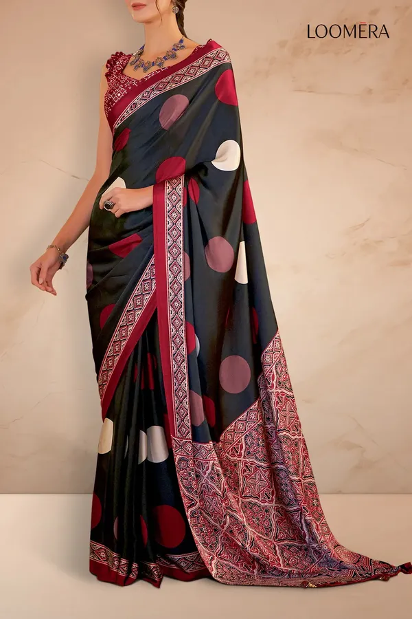 Black_Gajji_Silk_Saree_with_Polka_Prints