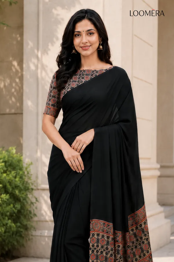 Black_Saree_with_Ajrakh_Pallu