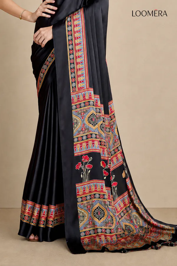 Black_and_Red_Ajrakh_Print_Modal_Silk_Saree