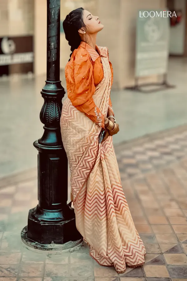 Cream_Satin_Saree_with_Readymade_Blouse