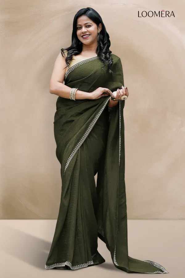 Dark_Olive_Cross_Tissue_Saree
