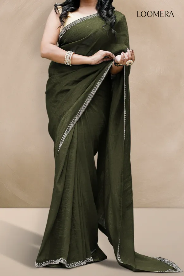 Dark_Olive_Cross_Tissue_Saree