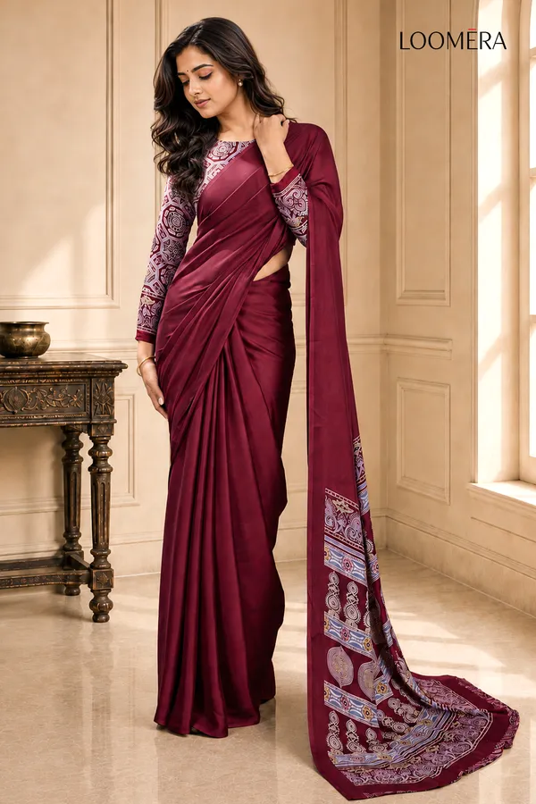 Premium_Maroon_Saree_with_Ajrakh_Pallu