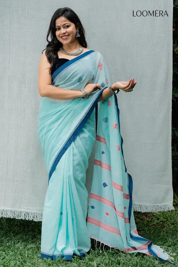 Ice_Blue_Handloom_Saree