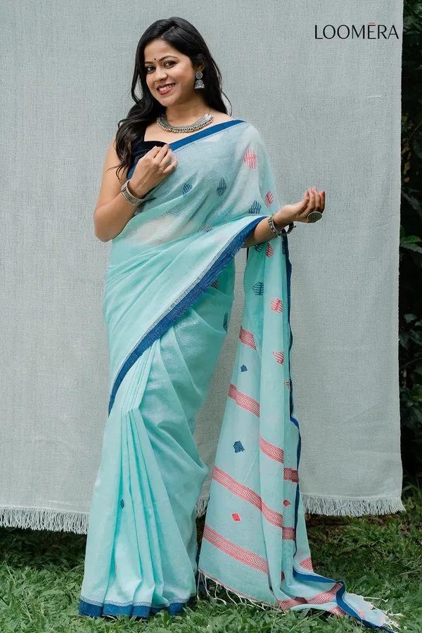 Ice_Blue_Handloom_Saree