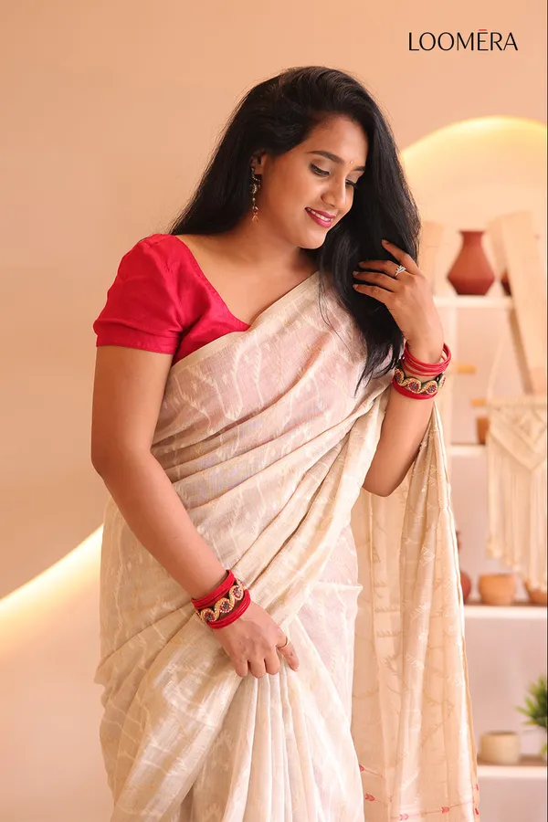 Off_White_Cotton_Saree_With_Patola_Work