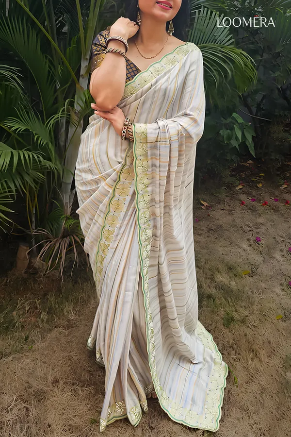 Multicolour_Jute_Cotton_Embroideried_Saree_With_Fancy_Blouse